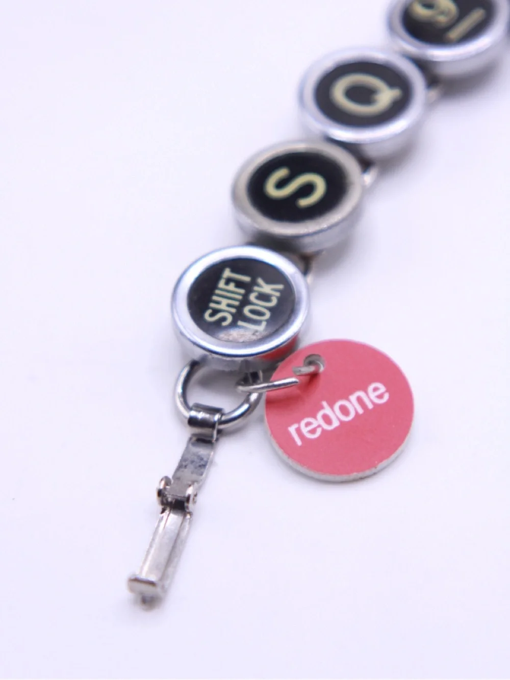 ReDone Vintage Handmade Typewriter Key Bracelet 6.5-6.75” wrist